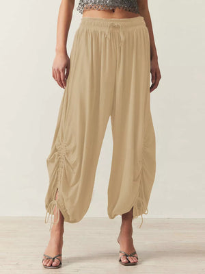 bohemian harem pants in Rose Red with N/A