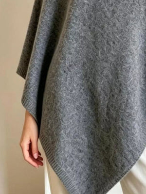 classic poncho in Burgundy with boat neck