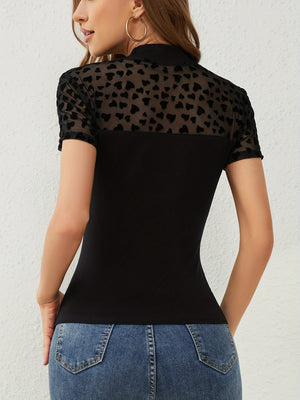 Black t-shirt with waist-length and pullover