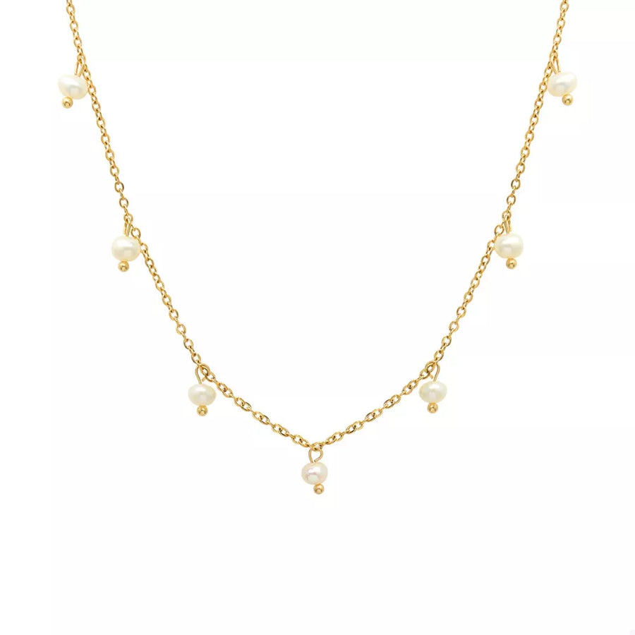 gold necklace with gold-plated finish and not applicable