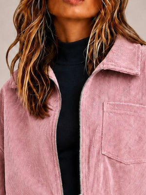 100% polyester Care instructions: Machine wash cold bomber jacket in Coffee Brown with boxy silhouette