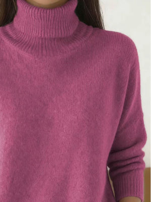 classic turtleneck sweater in Black with turtleneck