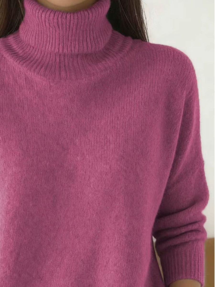 classic turtleneck sweater in Black with turtleneck