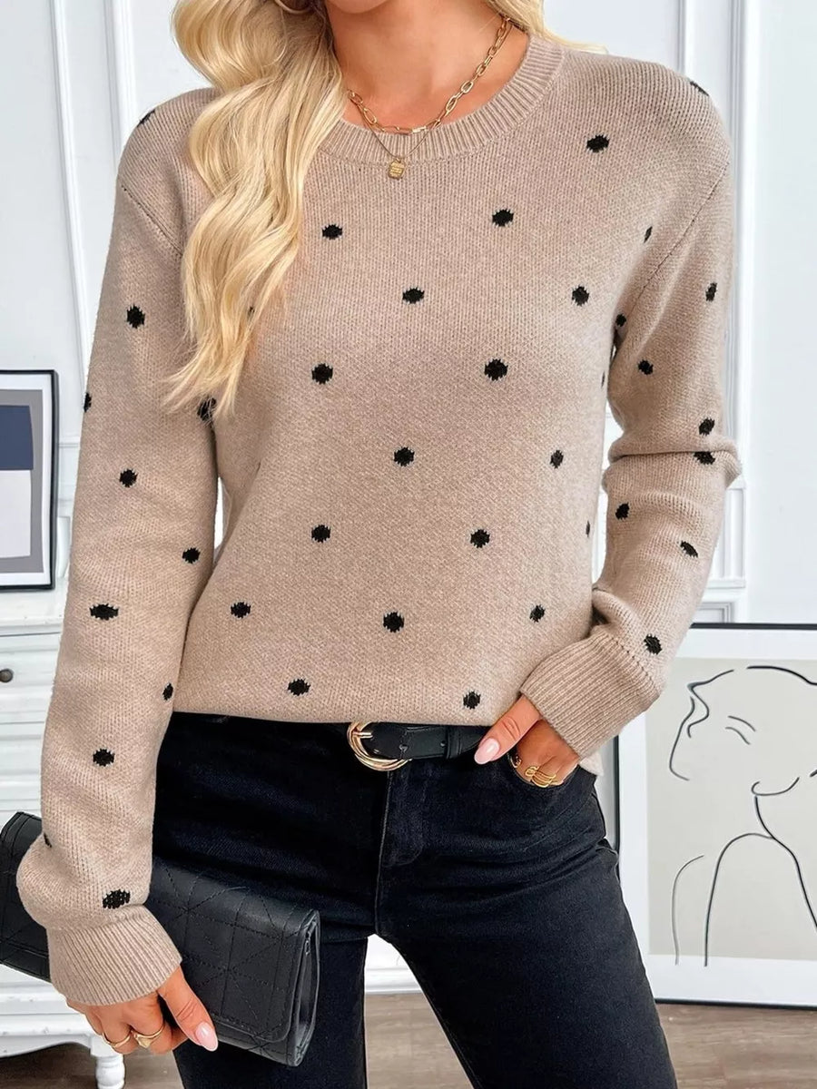 Burgundy pullover sweater with hip-length and pullover
