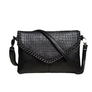 PU Leather Imported Size & crossbody bag in black with structured silhouette