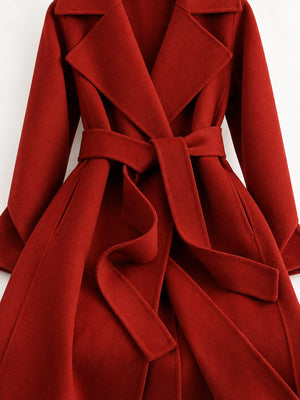 wool coat in Black