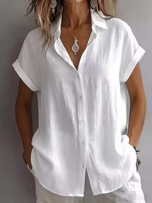 Army Green button-down shirt with hip-length and button-front