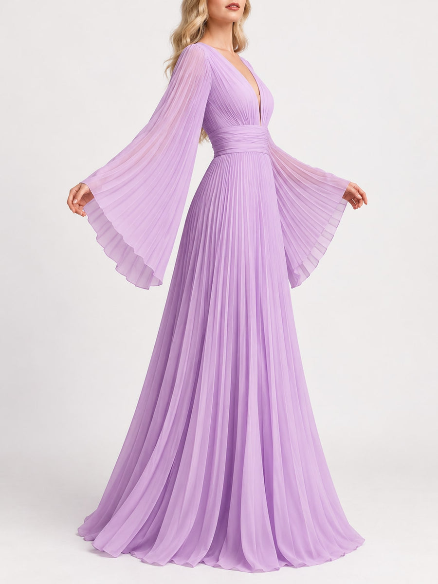 Violet maxi dress with maxi and pullover