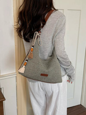 Tassel Woven Shoulder Bag option 6