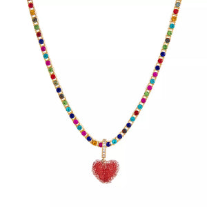 necklace featuring color-block in Dark Green with Resin,Copper,Zircon Care instructions: Avoid wearing during exercise, as