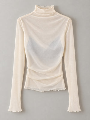 Black slim t-shirt with turtleneck