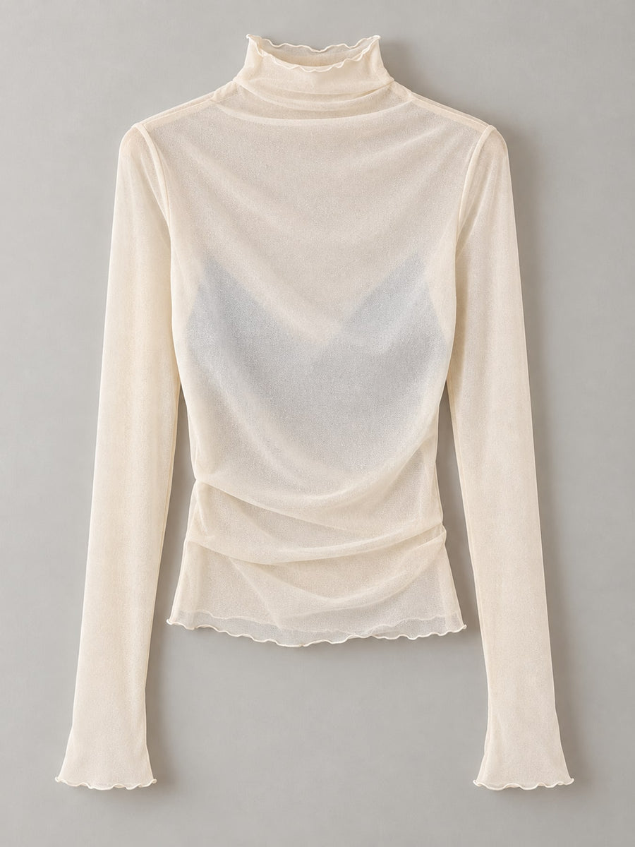 Black slim t-shirt with turtleneck