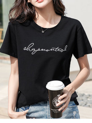 Cotton 90& t-shirt in Green with regular silhouette