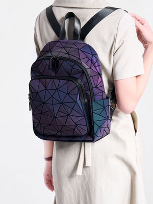 backpack in deep purple featuring adjustable straps and regular fit