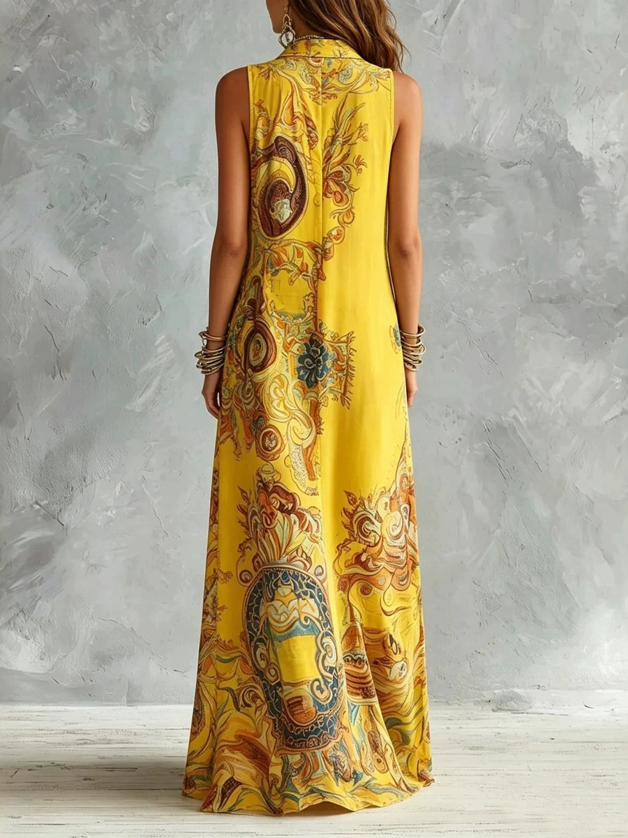 rust shirt dress with pocketed and sleeveless