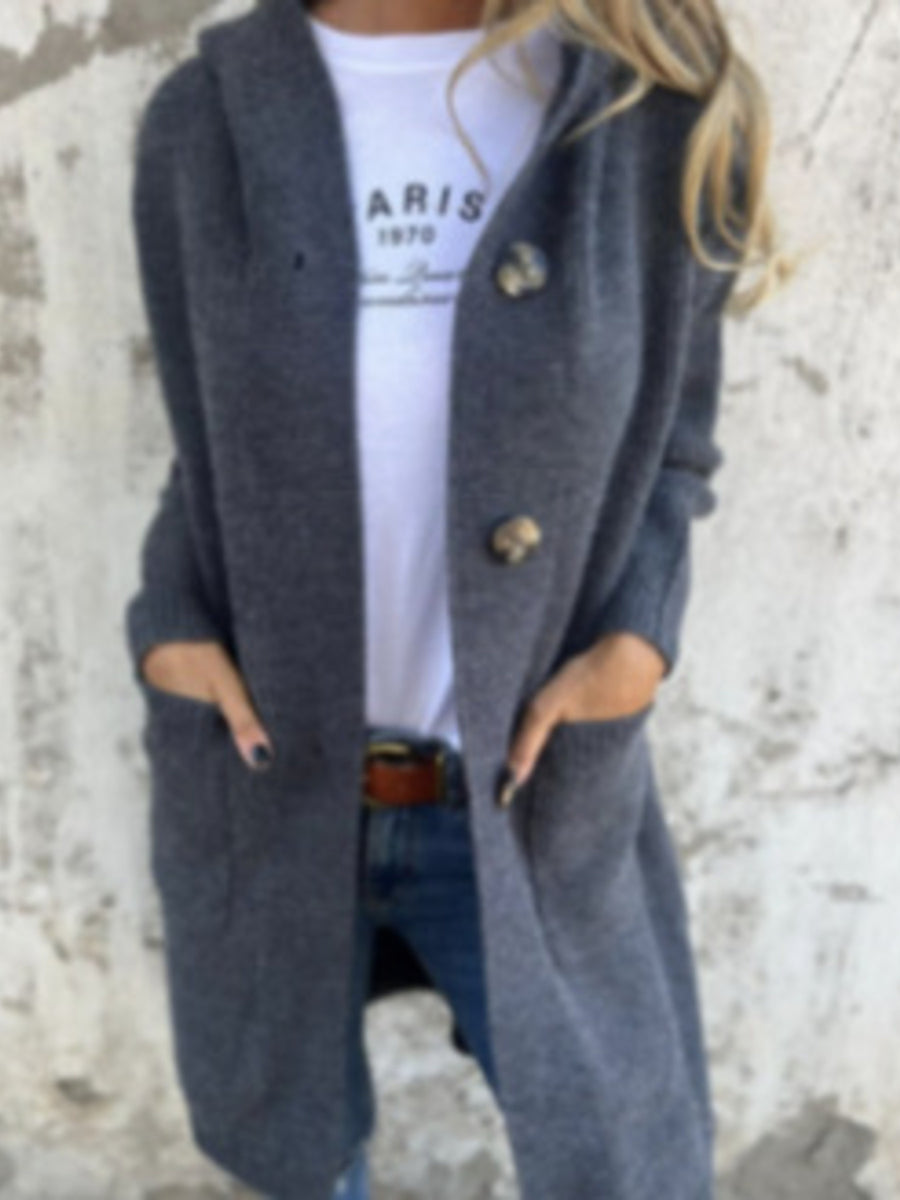 100% polyester Care instructions: Machine wash cold cardigan in Black with relaxed silhouette