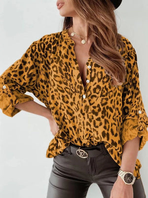 100% polyester Care instructions: Machine wash cold blouse in Gold with relaxed silhouette
