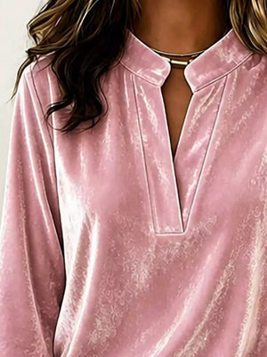 100% polyester Care instructions: Machine wash cold blouse in Black with relaxed silhouette