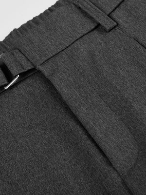 wide-leg pants in Grey with high-waisted and full-length