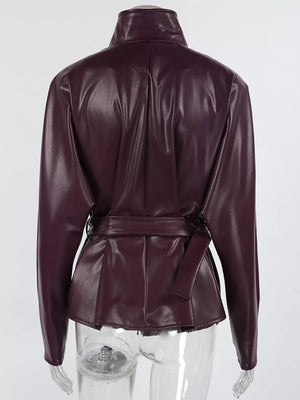 burgundy leather jacket