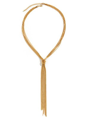 Platinum-Plated,18K Gold-Plated,Iron Care instructions: Avoid wearing during exe necklace in Silver with long silhouette
