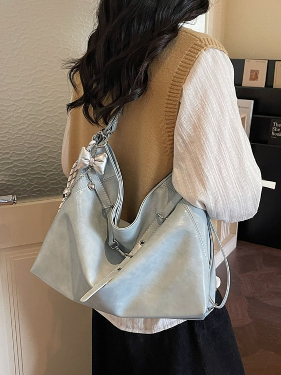 Black with handbag with adjustable strap 8