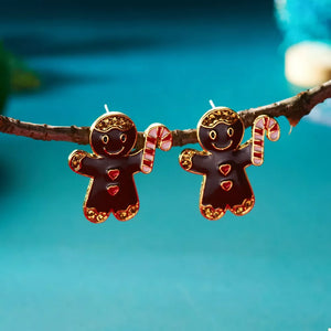Chocolate earrings with post-back and novelty