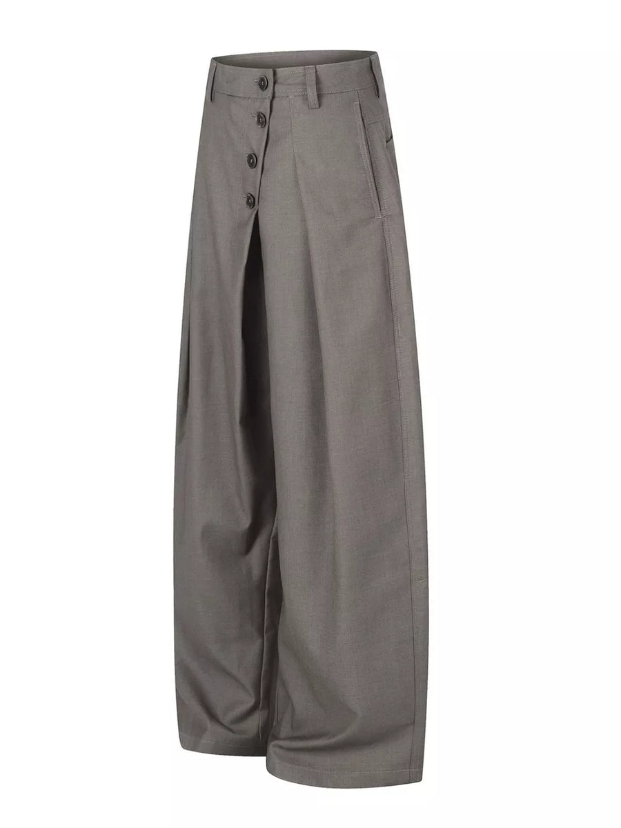 95%polyester, 5%spandex Care instructions: Machine wash cold wide-leg pants in Black with wide-leg silhouette