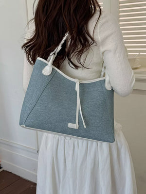 Casual Contrast Trim Shoulder Bag option 5