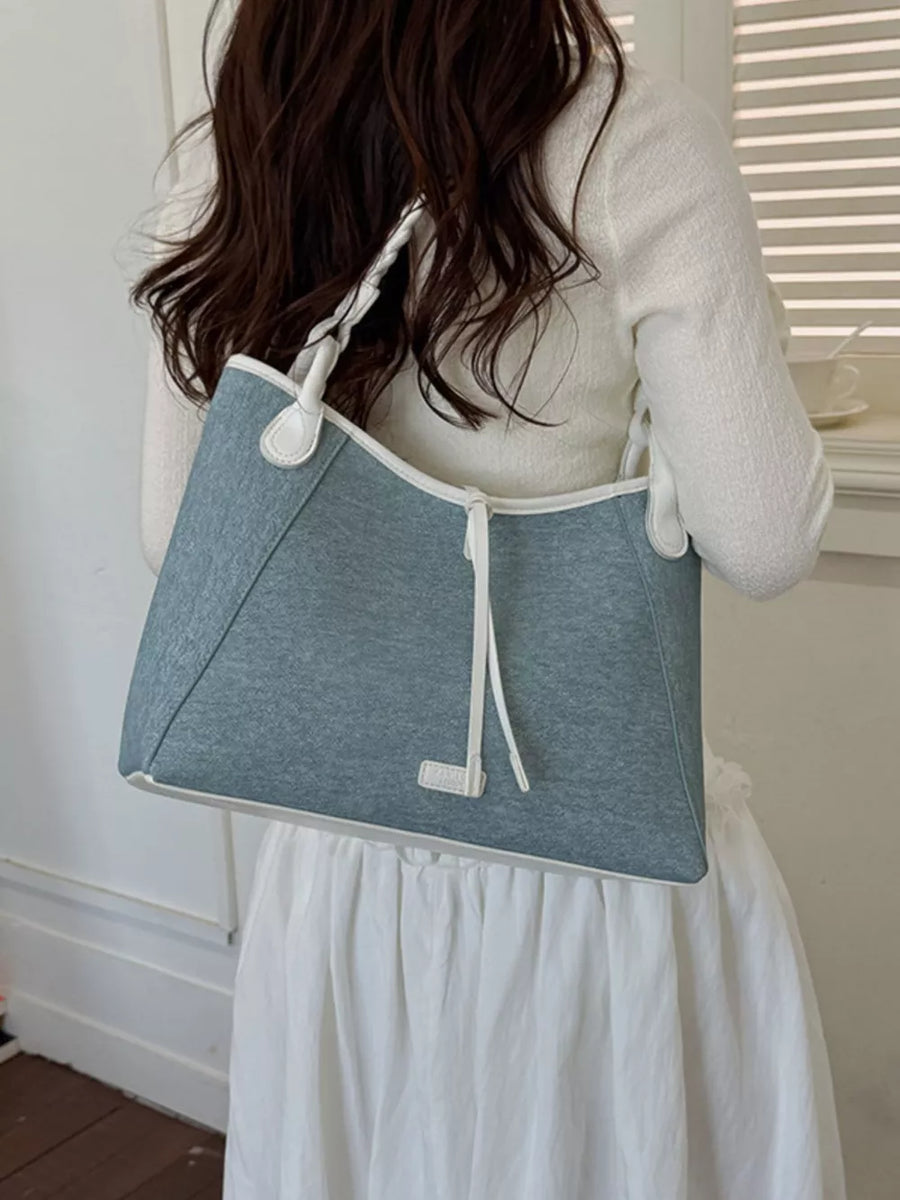 Casual Contrast Trim Shoulder Bag option 5