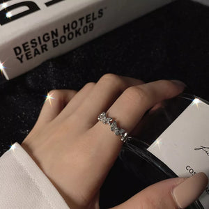 925 sterling silver,Zircon Care instructions: Avoid wearing during exercise, as ring in Silver with open ring silhouette