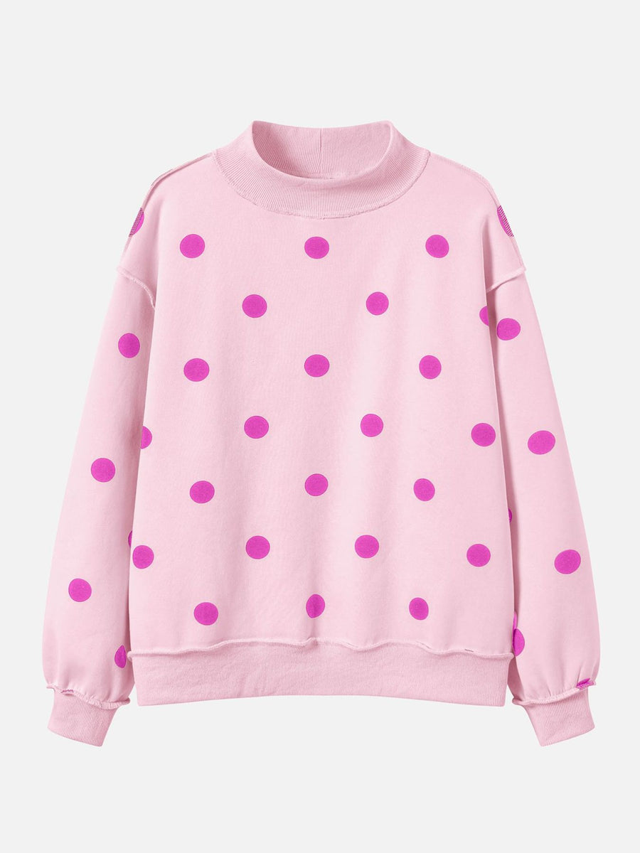 80% polyester, 20% viscose Care instructions: Machine wash cold sweatshirt in Pink with oversized silhouette