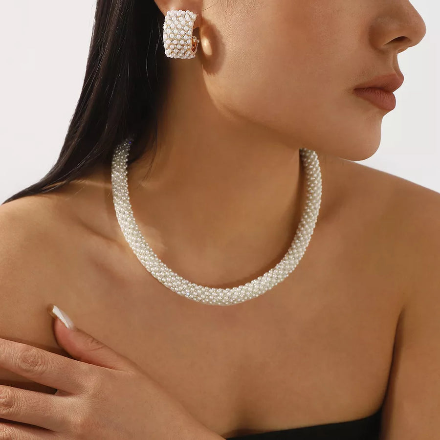 ivory choker Jewelry Set with not applicable
