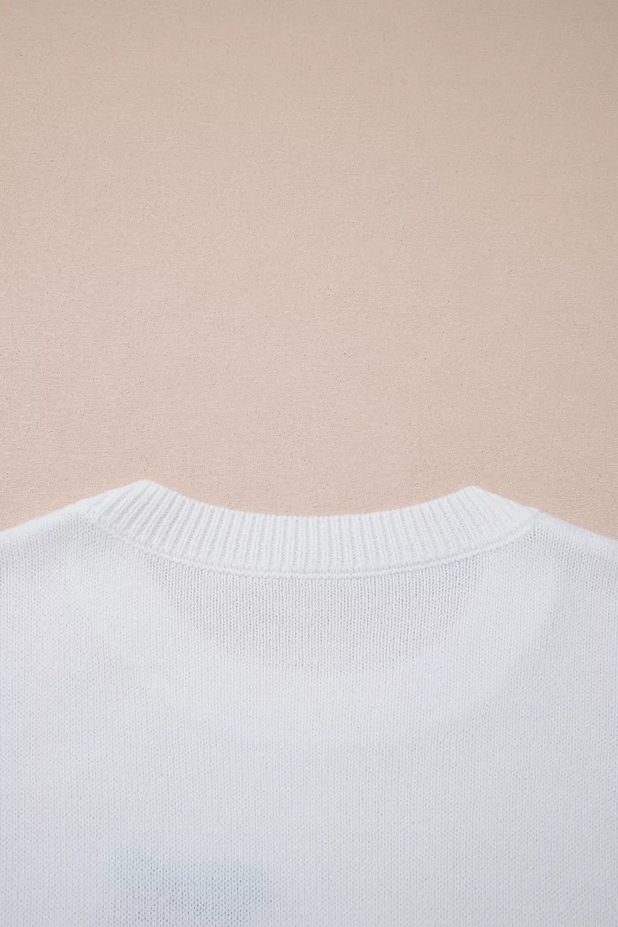 rust pullover sweater with ribbed cuffs and long sleeve