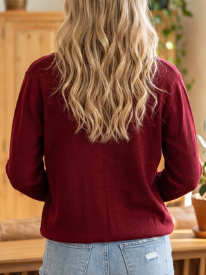 52% viscose, 26% polyester, 22% polyamide Care instructions: Machine wash cold cardigan in Burgundy with regular silhouette