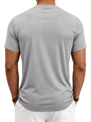 Men's Classic Fit Crew Neck T-shirt Plus Size in Black, view 14