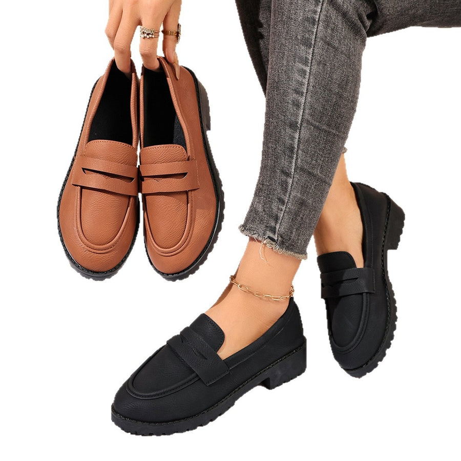 Tan loafers