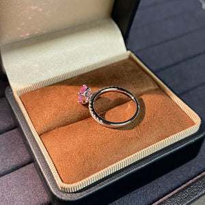925 sterling silver, Zircon Care instructions: Avoid wearing during exercise, as ring in Blush Pink with fitted silhouette
