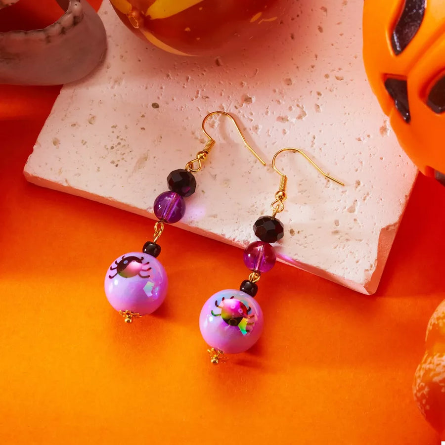 deep purple ACCESSORIES featuring beaded and spider