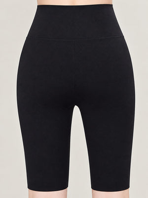 Nylon fabric bike shorts in Cocoa with fitted silhouette
