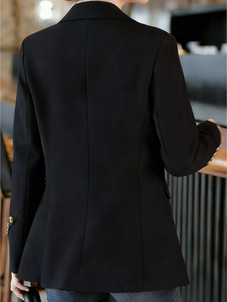 100% polyester Care instructions: Machine wash cold blazer in Apricot with fitted silhouette