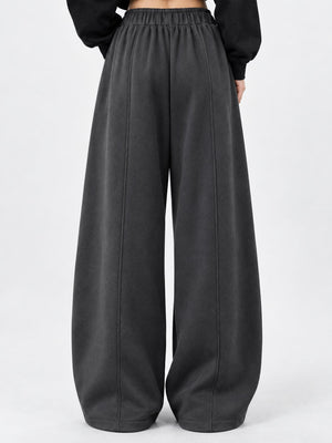 wide-leg pants in Black-Tall with adjustable and full-length
