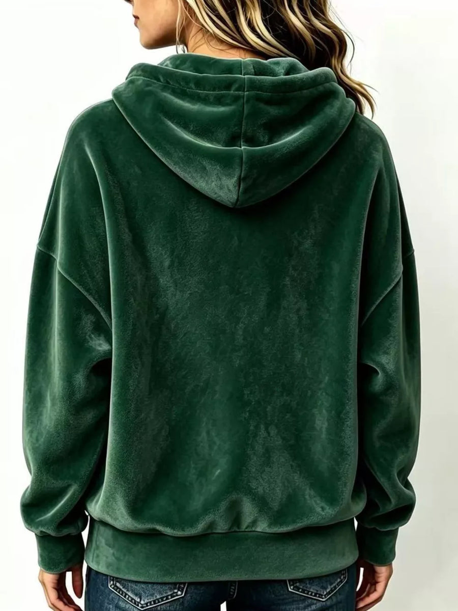 casual pullover hoodie in Black with hooded