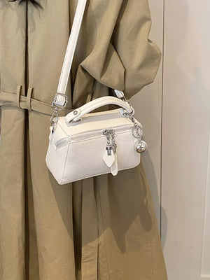 Textured Mini Pu Leather Handbag option 8