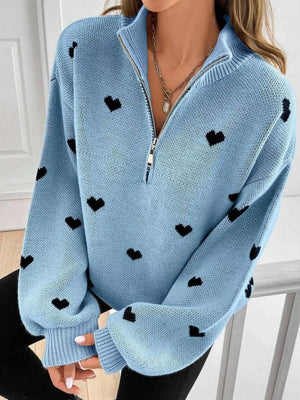 pullover sweater in Caramel with ribbed and hip-length