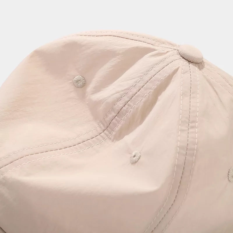 Baseball Cap With Adjustable Strap in light beige with adjustable strap