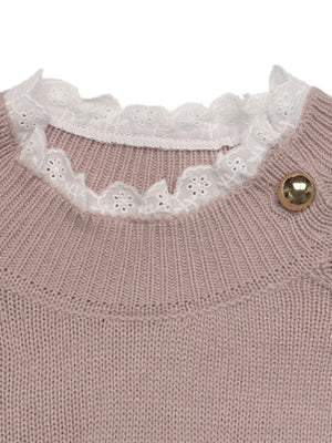 blush pink regular mock neck sweater with mock neck