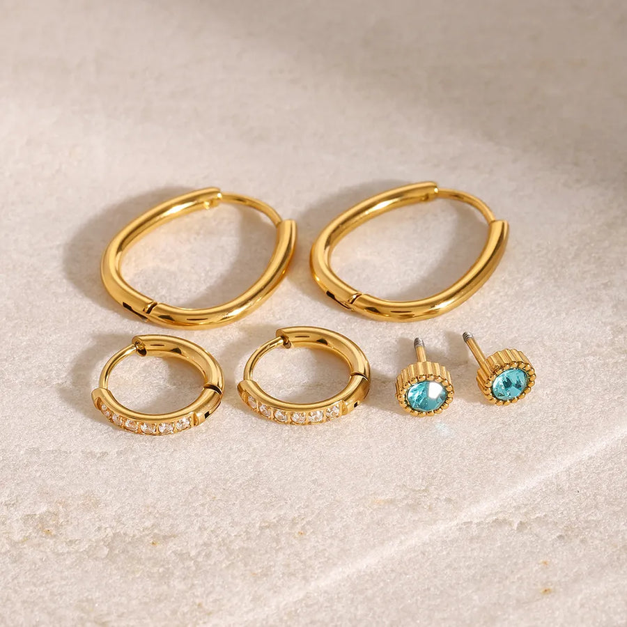 gold earrings with not applicable and post-back