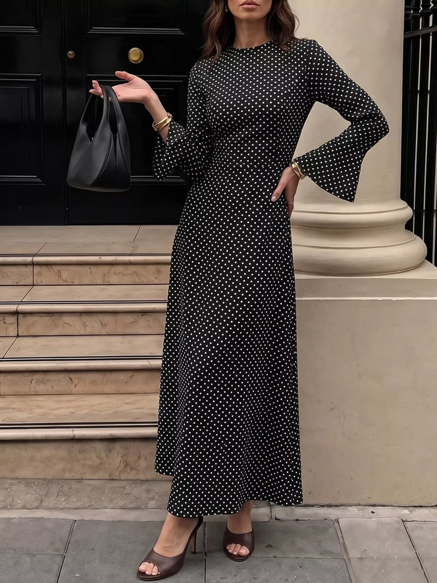 black maxi dress with maxi and pullover
