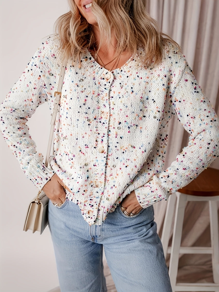 modern cardigan in Blue with collared